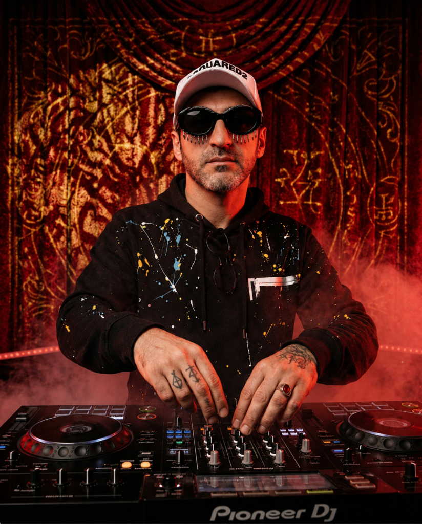 DJ Kroyan aux platines à LE RITUEL ROUGE